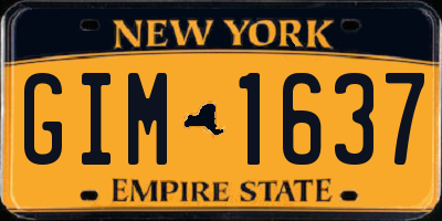 NY license plate GIM1637
