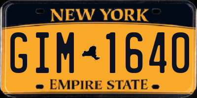 NY license plate GIM1640