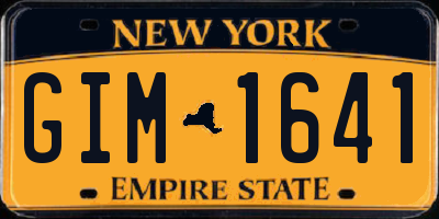 NY license plate GIM1641