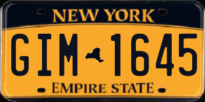NY license plate GIM1645