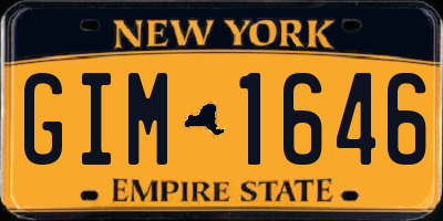 NY license plate GIM1646