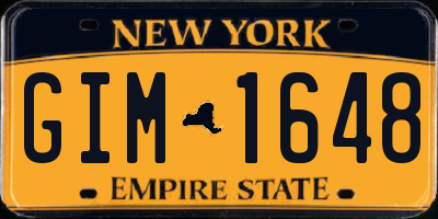 NY license plate GIM1648