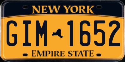 NY license plate GIM1652