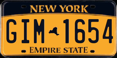 NY license plate GIM1654
