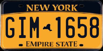 NY license plate GIM1658