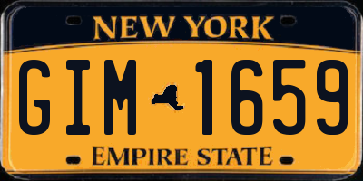 NY license plate GIM1659