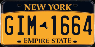 NY license plate GIM1664