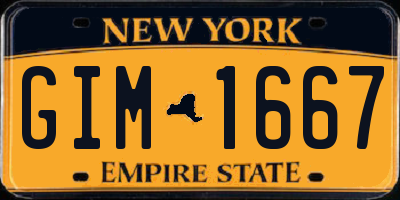 NY license plate GIM1667