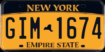 NY license plate GIM1674