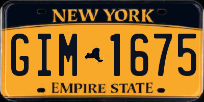 NY license plate GIM1675
