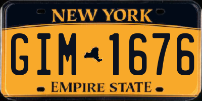 NY license plate GIM1676