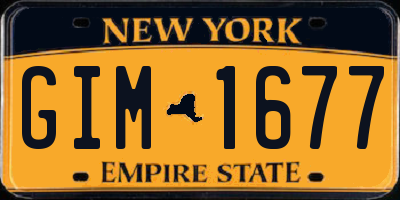 NY license plate GIM1677