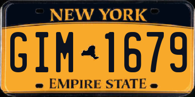 NY license plate GIM1679