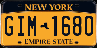 NY license plate GIM1680