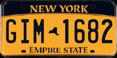 NY license plate GIM1682