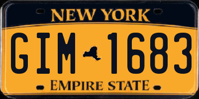 NY license plate GIM1683