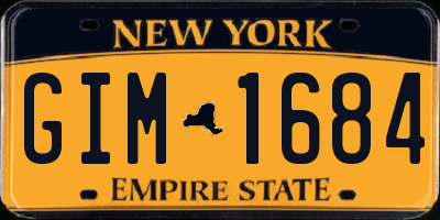 NY license plate GIM1684