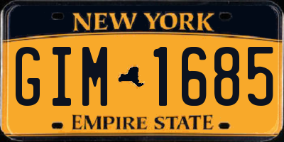 NY license plate GIM1685
