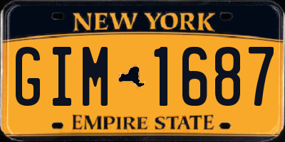 NY license plate GIM1687