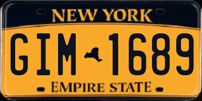 NY license plate GIM1689