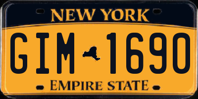 NY license plate GIM1690
