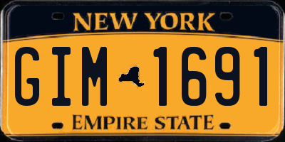 NY license plate GIM1691