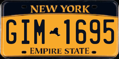 NY license plate GIM1695