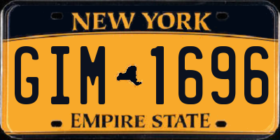 NY license plate GIM1696
