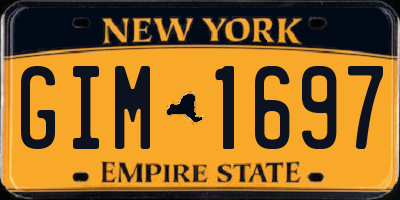 NY license plate GIM1697