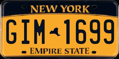 NY license plate GIM1699