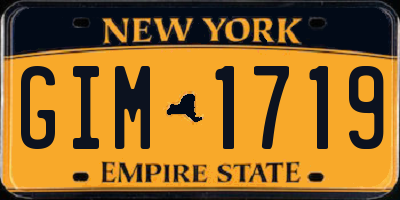 NY license plate GIM1719