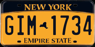 NY license plate GIM1734