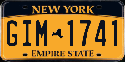 NY license plate GIM1741