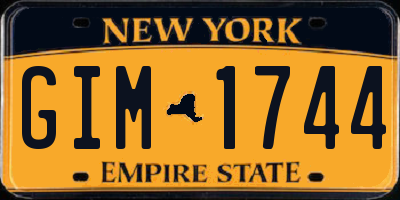NY license plate GIM1744