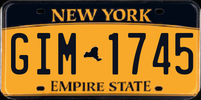 NY license plate GIM1745