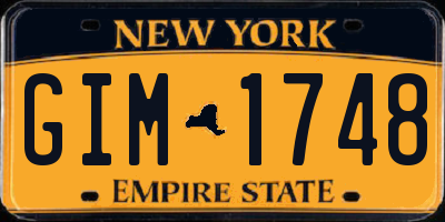 NY license plate GIM1748