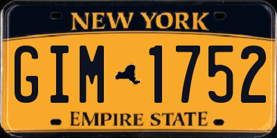 NY license plate GIM1752