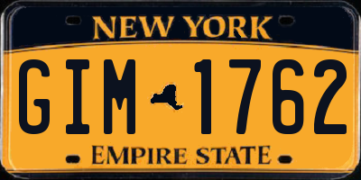 NY license plate GIM1762