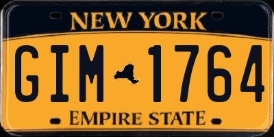 NY license plate GIM1764