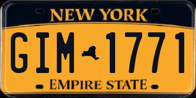 NY license plate GIM1771