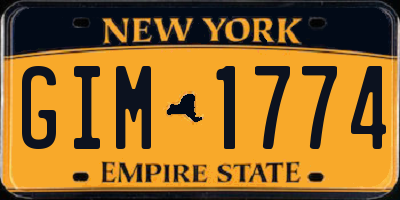 NY license plate GIM1774