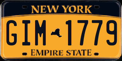 NY license plate GIM1779