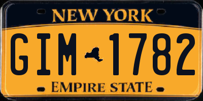 NY license plate GIM1782