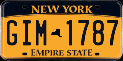 NY license plate GIM1787