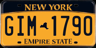 NY license plate GIM1790