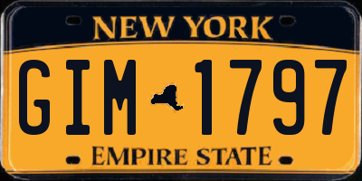 NY license plate GIM1797