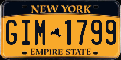 NY license plate GIM1799