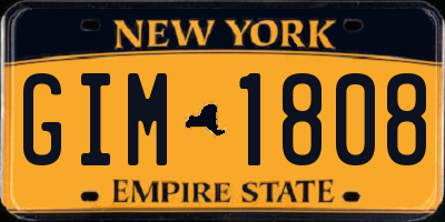 NY license plate GIM1808
