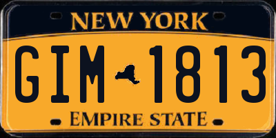 NY license plate GIM1813