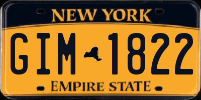 NY license plate GIM1822